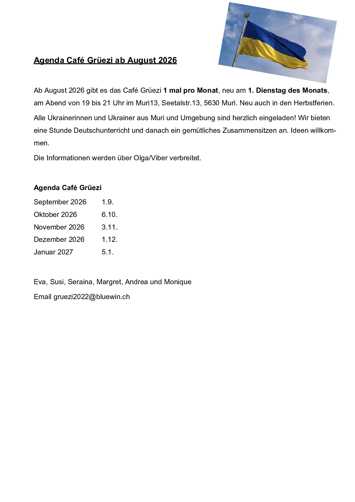 Café Grüezi im Muri 13